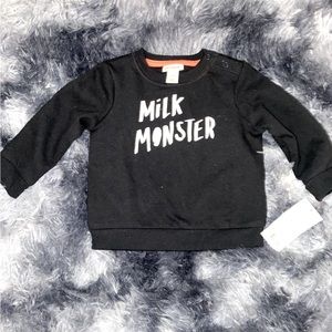 Cat and jack 6-9 months milk monster baby sweater